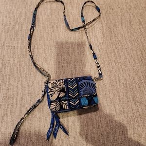 Vera Bradley Blue Crossbody 3 in 1 Batik Print Bag